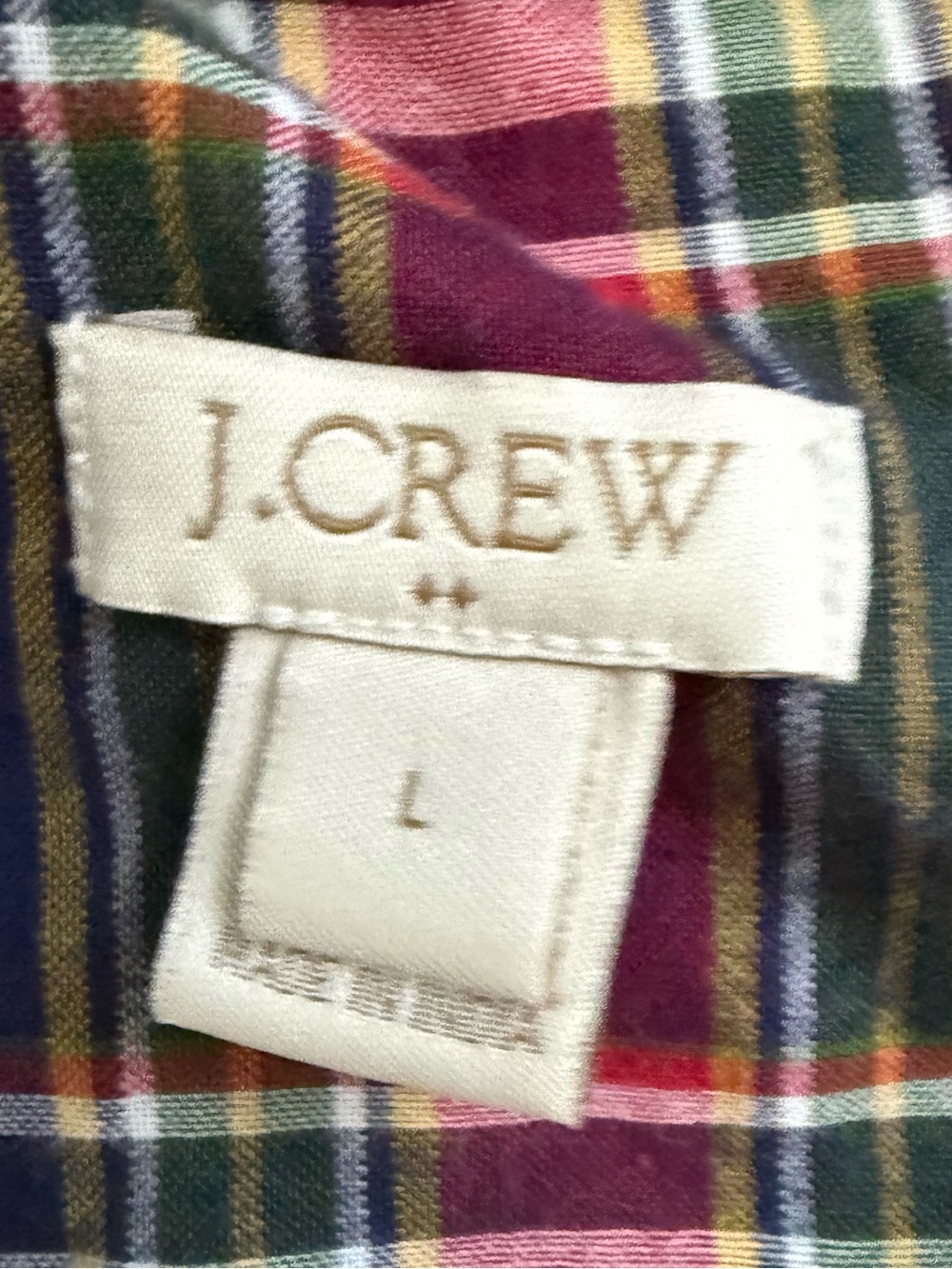 J. Crew Madras Plaid Cotton Knee Length Dress - Picture 2 of 3